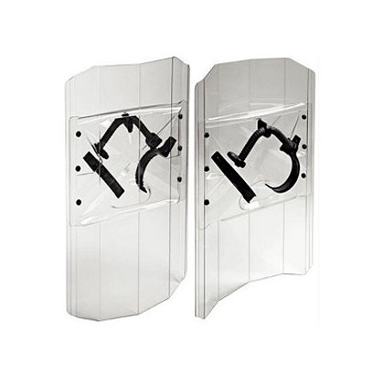 Triple K Clear Polycarbonate Riot Shield with Ambidextrous Triple K Clear Polycarbonate Riot Shield with Ambidextrous